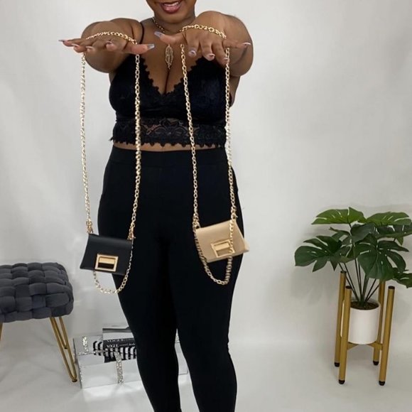 Handbags - Stylish Mini Crossbody Bag with Belt Attachment